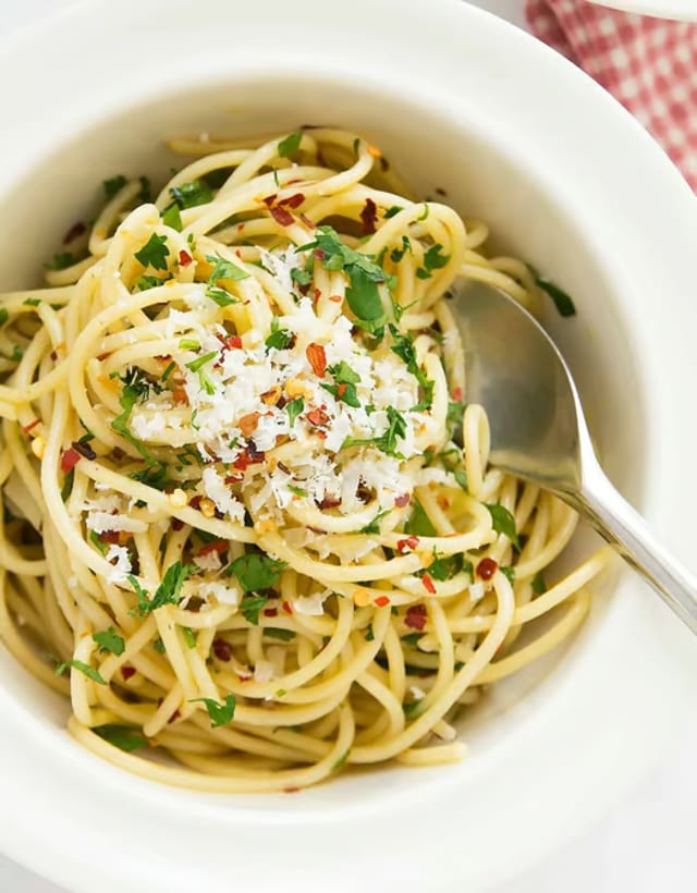 Pasta with Oil & Garlic.