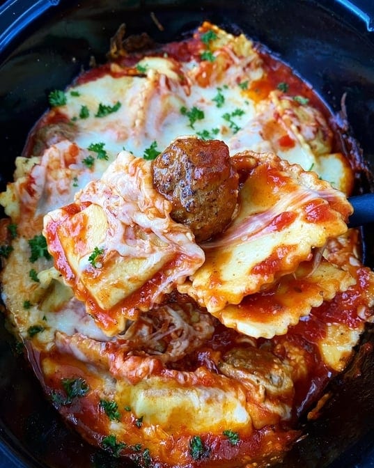 Family Ravioli With Meatballs.