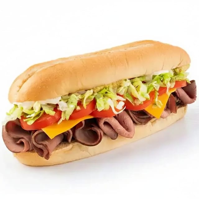 10" Roast Beef & Cheese Sub.