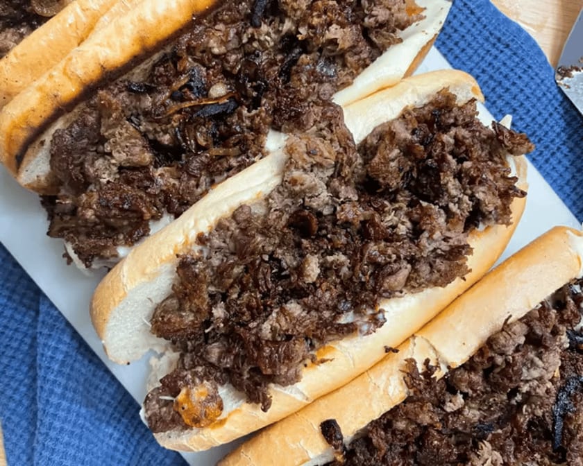 10" Cheesesteak Sub.