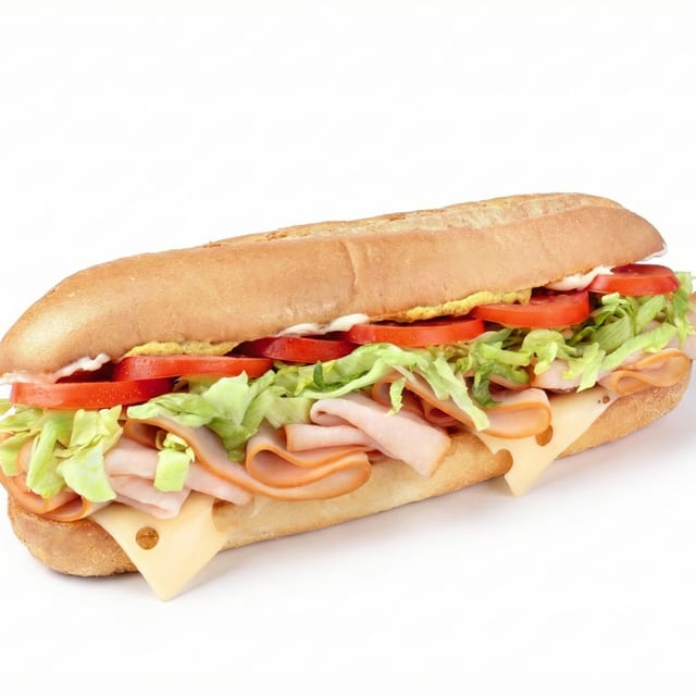 10" Turkey & Cheese Sub.