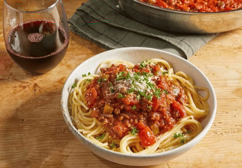 Pasta with Meat Sauce.