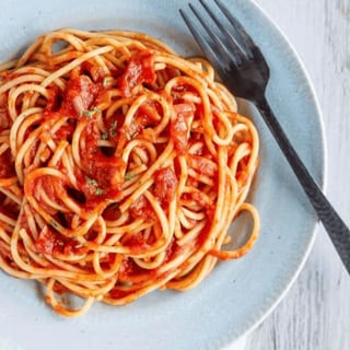Family Meatball Over Spaghetti/Ziti
