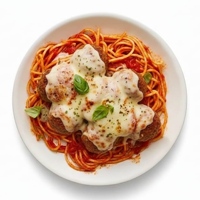 Meatball Parmigiana Dinner.
